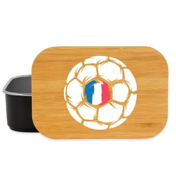 Frankreich Handball EM Team Mannschaft Ball Symbol - Lunch Box - Schwarz - Vorne