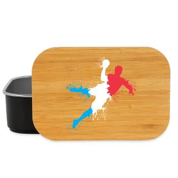 Handball Team Frankreich Handballer Explosion EM - Lunch Box - Schwarz - Vorne
