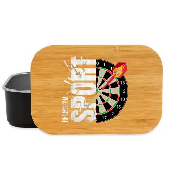 Eins mit dem Sport - Dart - Lunch Box - Schwarz - Vorne
