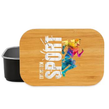 Eins mit dem Sport - Laufen - Lunch Box - Schwarz - Vorne