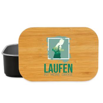 Laufen ist meine Droge - Lunch Box - Schwarz - Vorne