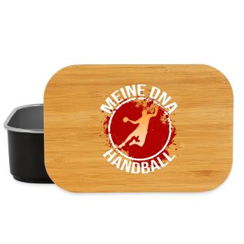 Mein DNA - Handball - Lunch Box - Schwarz - Vorne