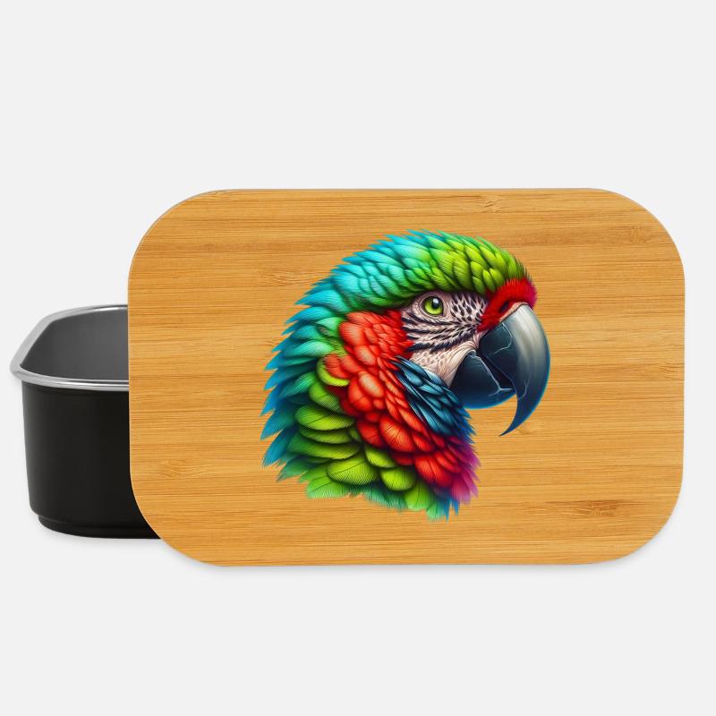 Papagei - Lunch Box - Schwarz