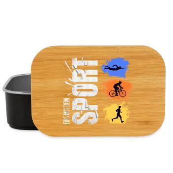 Eins mit dem Sport - Triathlon - Lunch Box - Schwarz - Vorne