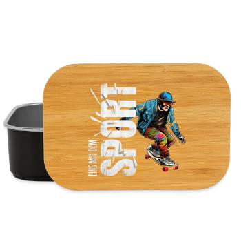 Eins mit dem Sport - Skateboard - Lunch Box - Schwarz - Vorne