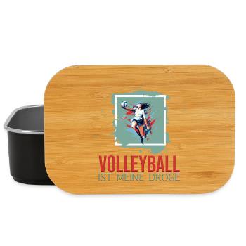 Volleyball ist meine Droge - Lunch Box - Schwarz - Vorne