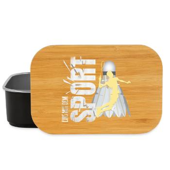 Eins mit dem Sport - Badminton - Lunch Box - Schwarz - Vorne