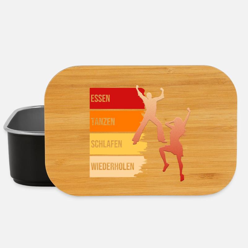 Essen, Tanzen, Schlafen, Wiederholen - Lunch Box - Schwarz