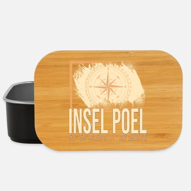 Insel Poel Koordinaten - Lunch Box - Schwarz