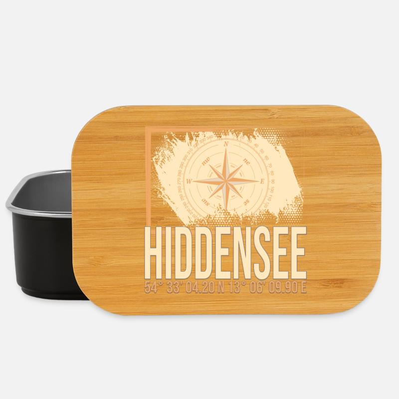 Hiddensee Koordinaten - Lunch Box - Schwarz