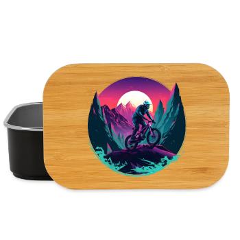 Mountainbiken Vaporwave - Lunch Box - Schwarz - Vorne