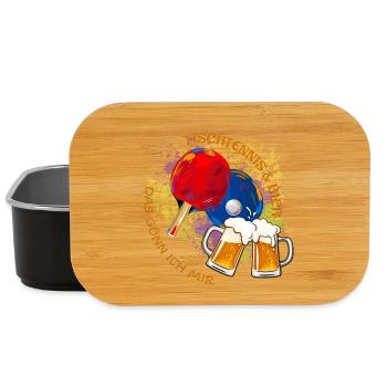 Tischtennis & Bier dass gönn ich mir - Lunch Box - Schwarz - Vorne