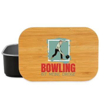Bowling ist meine Droge - Lunch Box - Schwarz - Vorne