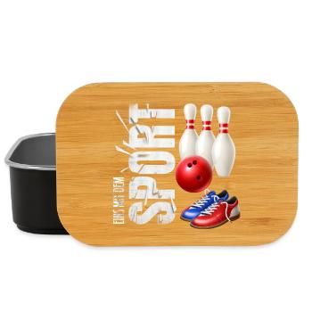 Eins mit dem Sport - Bowling - Lunch Box - Schwarz - Vorne