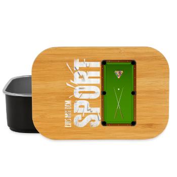Eins mit dem Sport - Billard - Lunch Box - Schwarz - Vorne