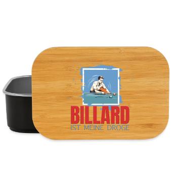 Billard ist meine Droge - Lunch Box - Schwarz - Vorne