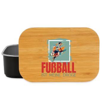 Fußball ist meine Droge - Lunch Box - Schwarz - Vorne