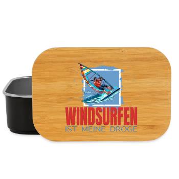 Windsurfen ist meine Droge - Lunch Box - Schwarz - Vorne