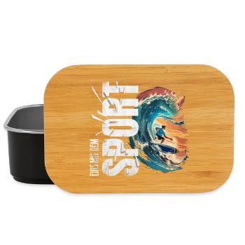 Eins mit dem Sport - Surfen - Lunch Box - Schwarz - Vorne