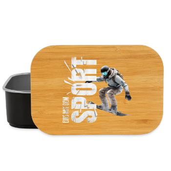 Eins mit dem Sport - Snowboard - Lunch Box - Schwarz - Vorne
