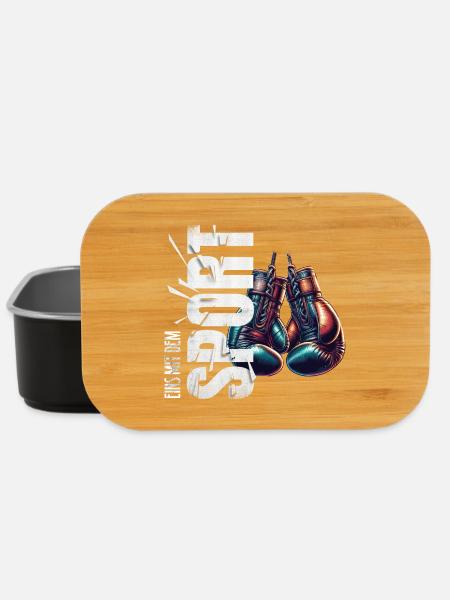 Eins mit dem Sport - Boxen - Lunch Box - Schwarz