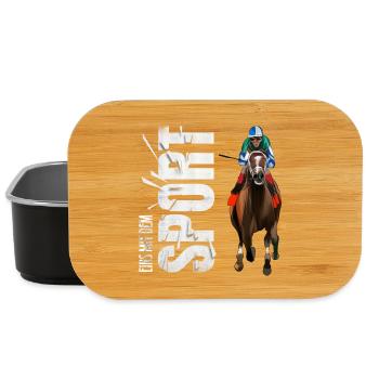 Eins mit dem Sport - Reiten - Lunch Box - Schwarz - Vorne