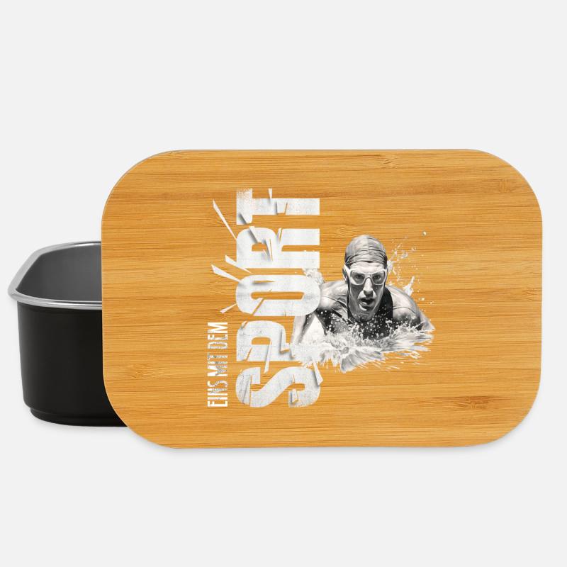 Eins mit dem Sport - Schwimmen - Lunch Box - Schwarz