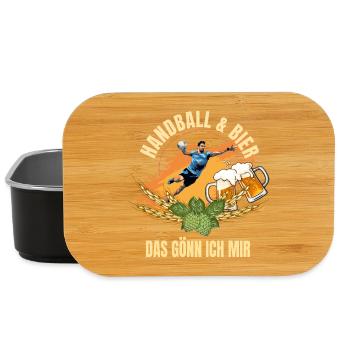 Handball & Bier - Das gönn ich mir - Lunch Box - Schwarz - Vorne