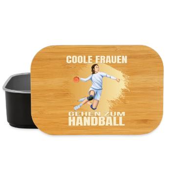 Coole Frauen gehen zum Handball - Lunch Box - Schwarz - Vorne