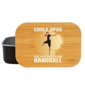 Coole Opas gehen zum Handball - Lunch Box - Schwarz - Vorne