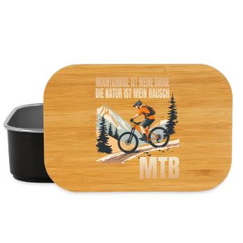 Mountainbike ist meine Droge Die Natur mein Rausch - Lunch Box - Schwarz - Vorne