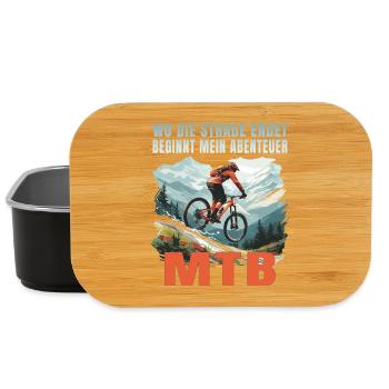 MTB: Wo die Straße endet beginnt mein Abenteuer - Lunch Box - Schwarz - Vorne
