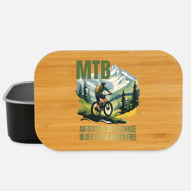 Auf dem Trail bin ich Zuhause in der Natur ... - Lunch Box - Schwarz