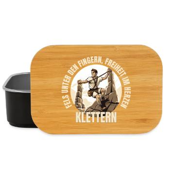 Fels unter den Fingern, Freiheit im Herzen - Lunch Box - Schwarz - Vorne