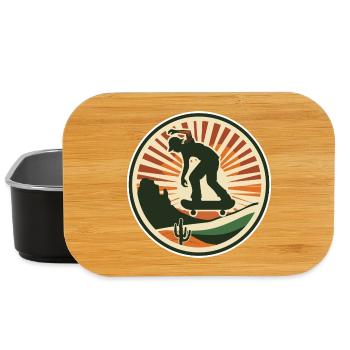 Portrait de skateboard - Boîte à goûter - noir - Devant