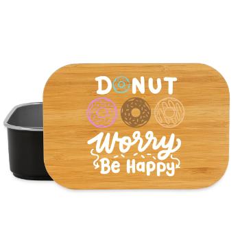 Donut inspirierender Donut - Lunch Box - Schwarz - Vorne