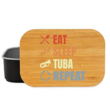 Eat Sleep Tuba Repeat - Lunch Box - black - Front