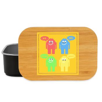 Lustige Männchen - Lunch Box - Schwarz - Vorne