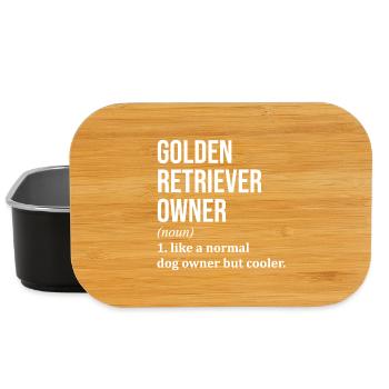 golden retriever - Boîte à goûter - noir - Devant