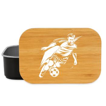 Croquis de footballeur - Boîte à goûter - noir - Devant