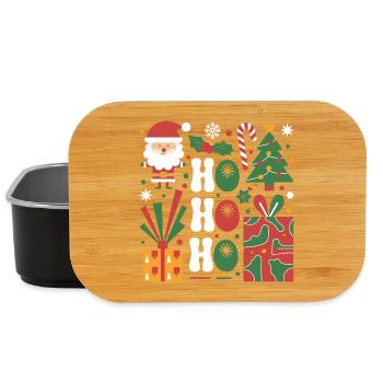Festliches Weihnachts-Icon-Set für Bekleidung - Lunch Box - Schwarz - Vorne