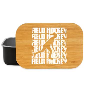 Drôle de joueur de hockey sur gazon - Boîte à goûter - noir - Devant