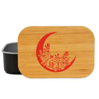 Roter blühender Mond - Lunch Box - Schwarz - Vorne