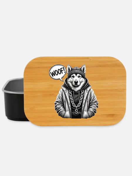 Wolfhound Streetwear Pullover Hoodie - Lunch Box - black