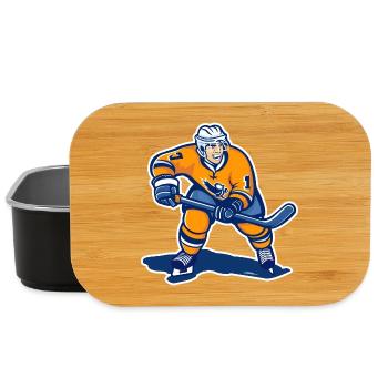 Eishockeyspieler Grafik - Lunch Box - Schwarz - Vorne