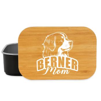 "Berner Mom" mit Hundekopf - Lunch Box - Schwarz - Vorne