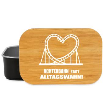 Roller coaster instead of everyday mania - Lunch Box - black - Front