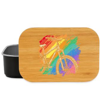 Lebendiger Fahrrad-Kunstdruck - Lunch Box - Schwarz - Vorne
