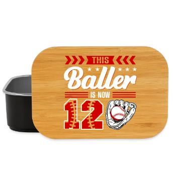 Boys' 12th Birthday - Baselball - Lunch Box - black - Front