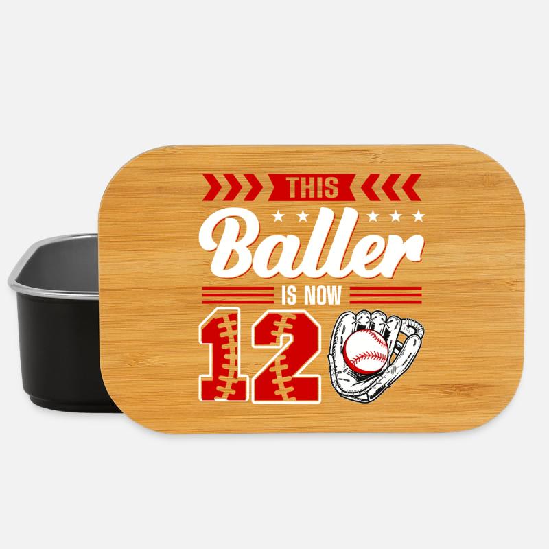 Jungen 12. Geburtstag - Baselball - Lunch Box - Schwarz